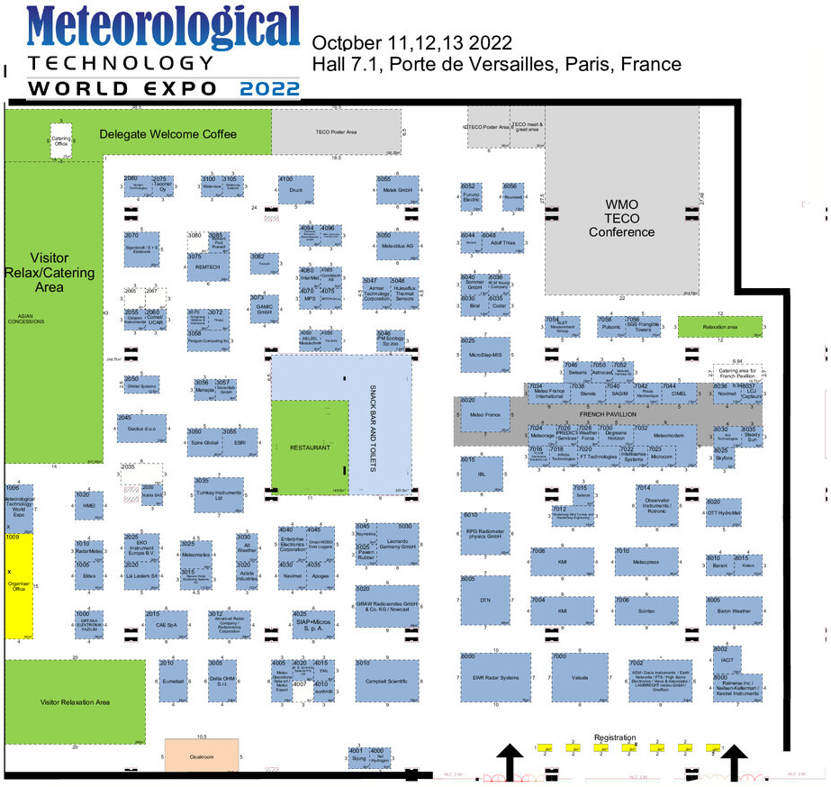 Show Layout Meteorological Technology World Expo 2020